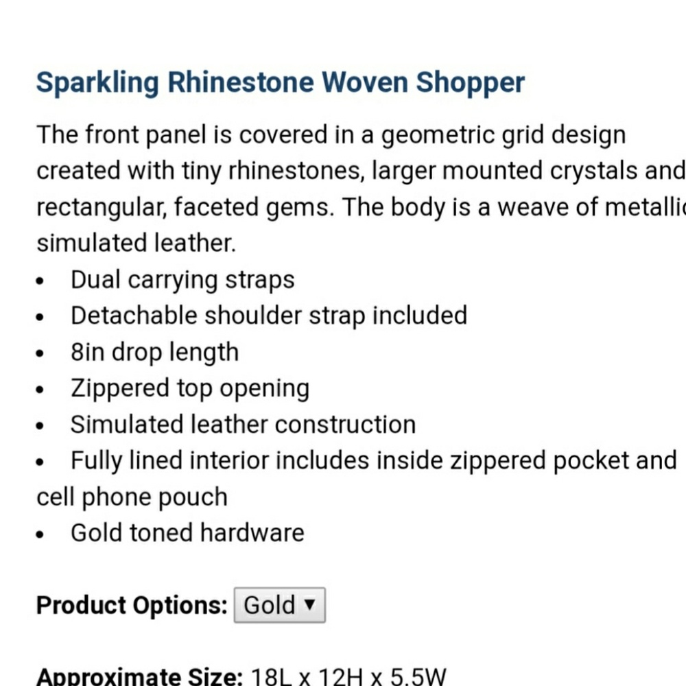 Sparkling Rhinestone Shopper - Picture 3 of 3